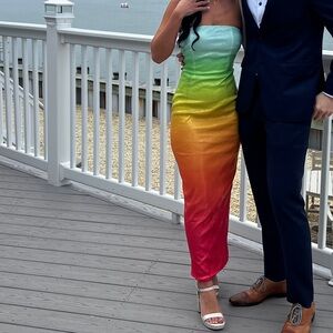 Mew mews ombré colorful midi dress
